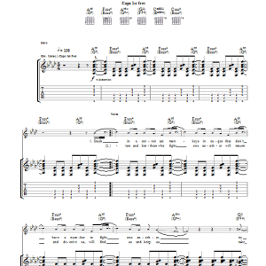 Coldplay 1.36 Musik Noten - Guitar Tab - 40262-0