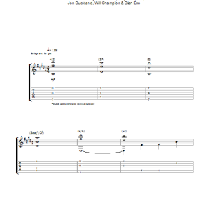Coldplay A Hopeful Transmission Musik Noten - Guitar Tab - 112022-0