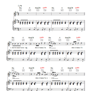 Coldplay Lost! (Acoustic Version) Musik Noten - Piano, Vocal & Guitar Chords - 45411-0