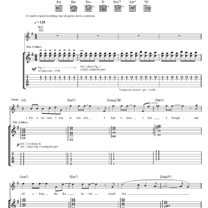 Coldplay True Love Musik Noten - Guitar Tab - 118871-0