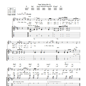 Coldplay Up With The Birds Musik Noten - Guitar Tab - 112009-0