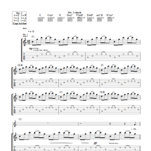 Coldplay Us Against The World Musik Noten - Guitar Tab - 112008-0