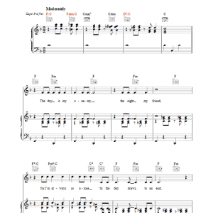 Cole Porter All Through The Night Musik Noten - Piano, Vocal & Guitar Chords - 39971-0