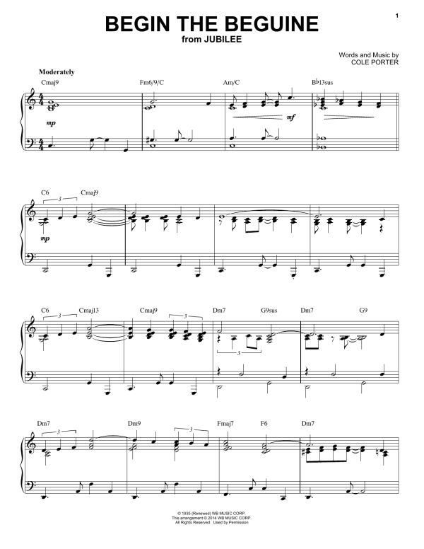 Cole Porter Begin The Beguine [Jazz version] (arr. Brent Edstrom) Musik Noten - Piano Solo - 155733-0