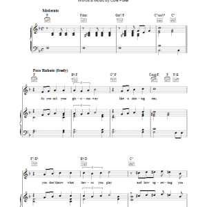 Cole Porter Between You And Me Musik Noten - Piano, Vocal & Guitar Chords - 38253-0
