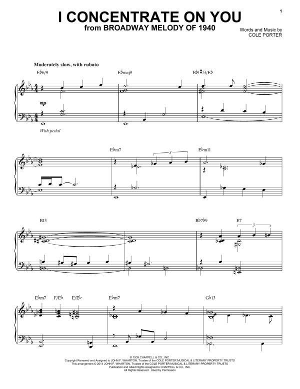 Cole Porter I Concentrate On You [Jazz version] (arr. Brent Edstrom) Musik Noten - Piano Solo - 155749-0