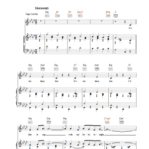 Cole Porter Too Darn Hot (from Kiss Me, Kate) Musik Noten - Piano, Vocal & Guitar Chords - 39162-0
