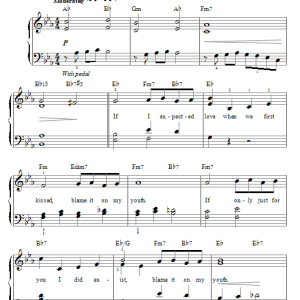 Connie Francis Blame It On My Youth (arr. Phillip Keveren) Musik Noten - Easy Piano - 55922-0