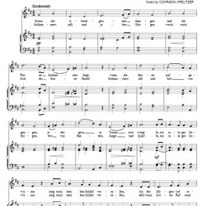 Conradin Kreutzer Schon Die Abendglocken Klangen Musik Noten - Piano, Vocal & Guitar Chords - 69182-0