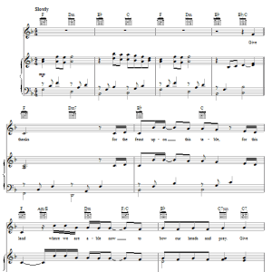 Cori Connors Give Thanks Musik Noten - Piano, Vocal & Guitar Chords - 77836-0