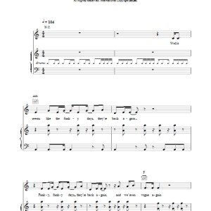 Cornershop Funky Days Are Back Again Musik Noten - Piano, Vocal & Guitar Chords - 15248-0