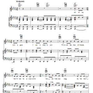 Cory Chisel And The Wandering Sons Love Is Gone Musik Noten - Piano, Vocal & Guitar Chords - 74682-0