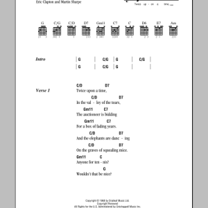 Cream Anyone For Tennis Musik Noten - Guitar Chords/Lyrics - 79487-0