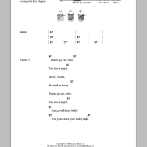 Cream Lawdy Mama Musik Noten - Guitar Chords/Lyrics - 79515-0