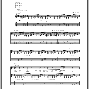 Creed Unforgiven Musik Noten - Guitar Tab - 99899-0