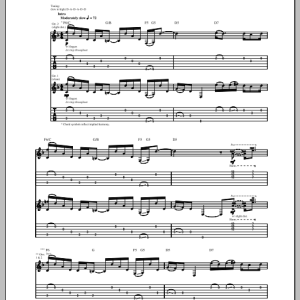 Creed Weathered Musik Noten - Guitar Tab - 99887-0