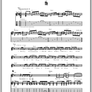 Creed What's This Life For Musik Noten - Guitar Tab - 99898-0
