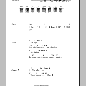 Creedence Clearwater Revival Effigy Musik Noten - Guitar Chords/Lyrics - 81600-0