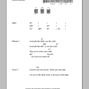 Creedence Clearwater Revival Good Golly Miss Molly Musik Noten - Guitar Chords/Lyrics - 81597-0