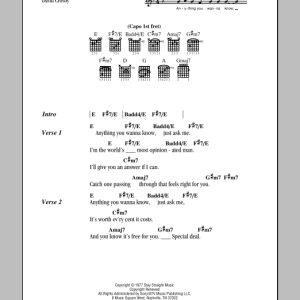 Crosby, Stills & Nash Anything At All Musik Noten - Guitar Chords/Lyrics - 153824-0