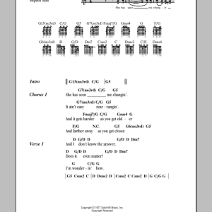 Crosby, Stills & Nash See The Changes Musik Noten - Guitar Chords/Lyrics - 153805-0