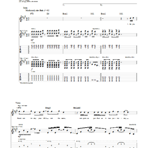Crossfade No Giving Up Musik Noten - Guitar Tab - 51180-0