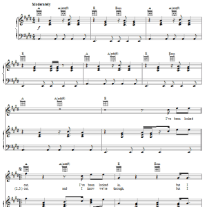 Crowded House Locked Out Musik Noten - Guitar Chords/Lyrics - 105313-0