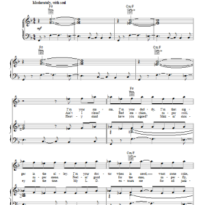 Curtis Mayfield Pusher Man Musik Noten - Piano, Vocal & Guitar Chords - 96120-0