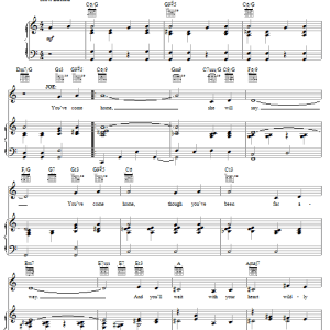 Cy Coleman You've Come Home Musik Noten - Piano, Vocal & Guitar Chords - 59691-0