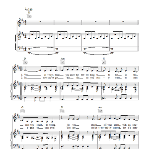 Daisy Dares You Number One Enemy Musik Noten - Piano, Vocal & Guitar Chords - 101668-0