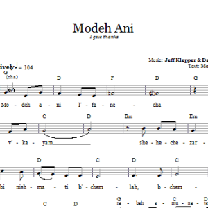 Dan Freelander Modeh Ani (I Give Thanks) Musik Noten - Lead Sheet / Fake Book - 66621-0