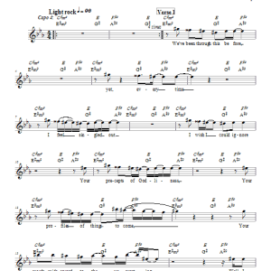 Dan Nichols Candle Musik Noten - Lead Sheet / Fake Book - 65968-0