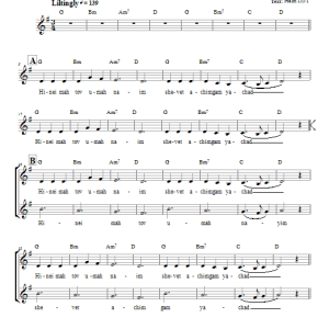 Dan Nichols Hinei Mah Tov Musik Noten - Lead Sheet / Fake Book - 66173-0