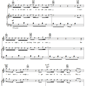 Daniel Powter Free Loop Musik Noten - Piano, Vocal & Guitar Chords - 56299-0