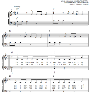 Danny Jacob I'm Lindana And I Wanna Have Fun Musik Noten - Easy Piano - 88436-0