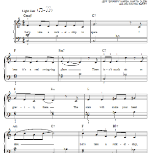 Danny Jacob Let's Take A Rocketship To Space Musik Noten - Easy Piano - 88426-0