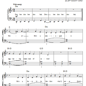 Danny Jacob Perry The Platypus Theme Musik Noten - Easy Piano - 88439-0