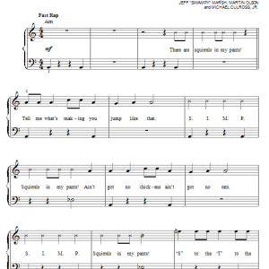 Danny Jacob S.I.M.P. (Squirrels In My Pants) Musik Noten - Easy Piano - 88440-0