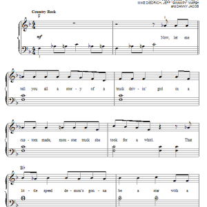 Danny Jacob Truck Drivin' Girl Musik Noten - Easy Piano - 88423-0