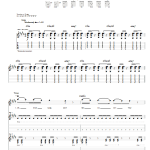 Dashboard Confessional Reason To Believe Musik Noten - Guitar Tab - 58995-0