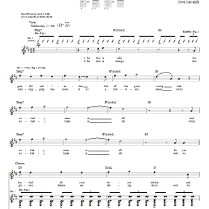 Dashboard Confessional The Brilliant Dance Musik Noten - Guitar Tab - 30245-0