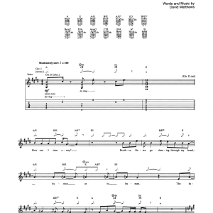 Dave Matthews Band Cry Freedom Musik Noten - Guitar Tab - 166683-0