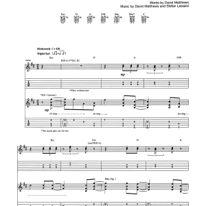 Dave Matthews Band Let You Down Musik Noten - Guitar Tab - 166694-0