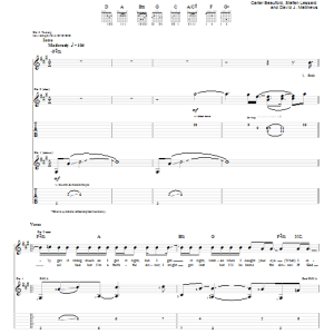 Dave Matthews Band Spaceman Musik Noten - Guitar Tab - 72735-0