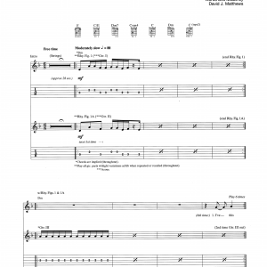 Dave Matthews Band The Stone Musik Noten - Guitar Tab - 166445-0
