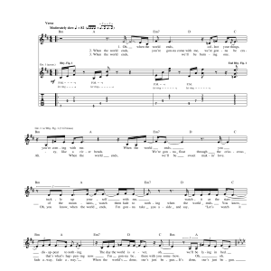 Dave Matthews Band When The World Ends Musik Noten - Guitar Tab - 165100-0