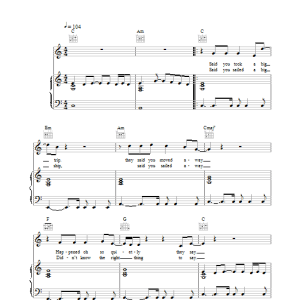David Bowie Everyone Says Hi Musik Noten - Piano, Vocal & Guitar Chords - 22877-0