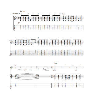 David Bowie The Man Who Sold The World Musik Noten - Guitar Tab - 18850-0