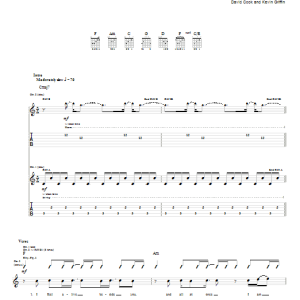 David Cook Avalanche Musik Noten - Guitar Tab - 73430-0