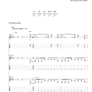 David Cook Kiss On The Neck Musik Noten - Guitar Tab - 73449-0